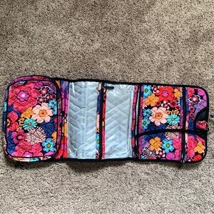 Vera Bradley Floral Hanging Travel Organizer Toiletry Makeup Bag